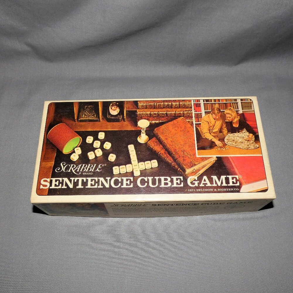 Vintage 1971 Scrabble Sentence Cube Game Made in U.S.A.